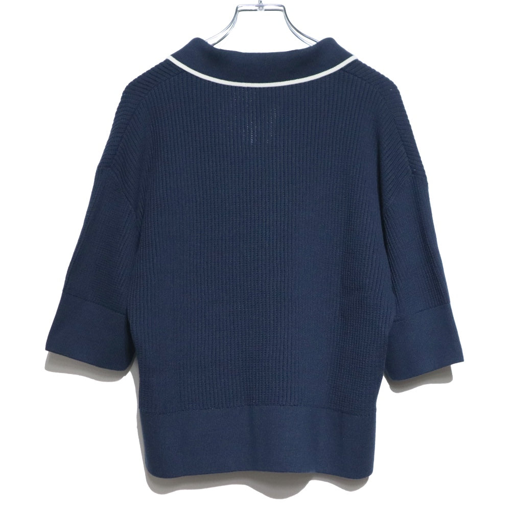 FRED PERRY(フレッドペリー)Open-Collar Mesh Knit Shirt レディース オープン カラー メッシュ ニット シャツ【K9114】