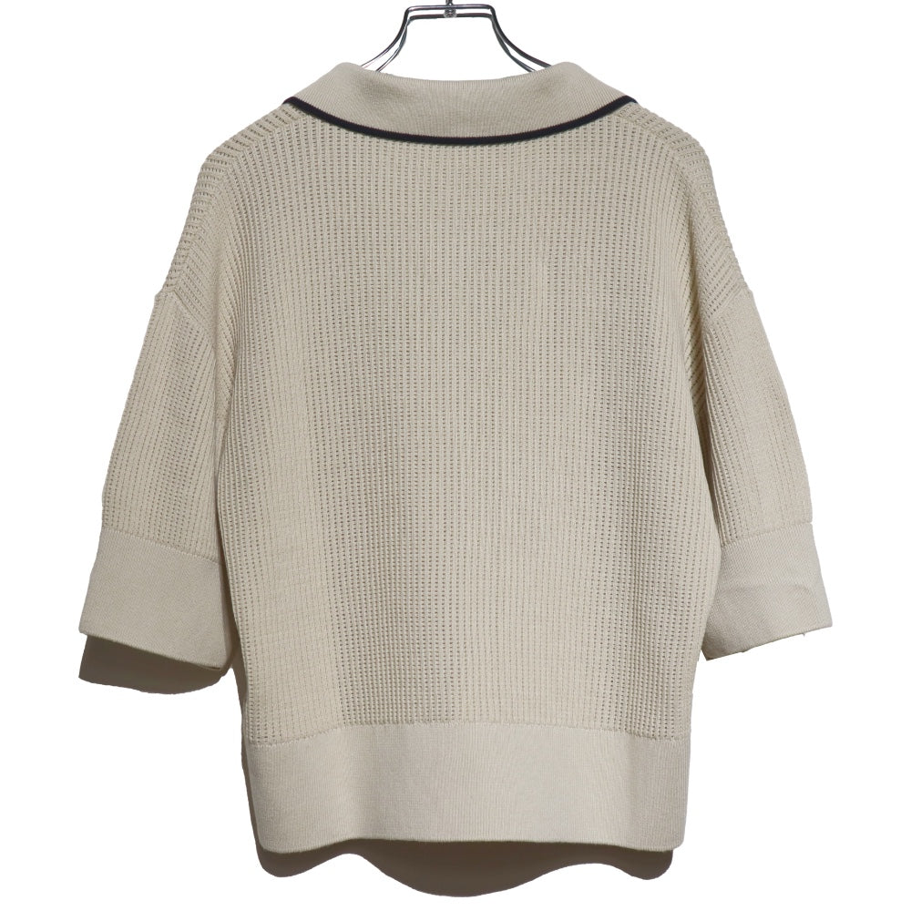 FRED PERRY(フレッドペリー)Open-Collar Mesh Knit Shirt レディース オープン カラー メッシュ ニット シャツ【K9114】