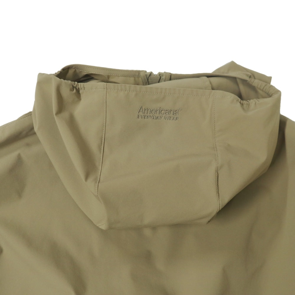 Americana(アメリカーナ)レディース Polyester Taffeta 4Way Strech Cropped Zip Up Hoodie ポリエステル タフタ 4Way ジップ アップ フーディー【RFT-S-008】