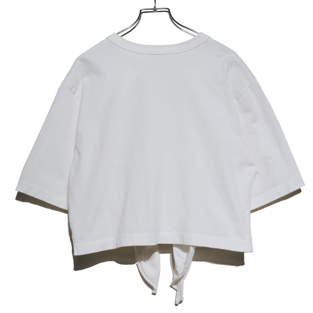 unfil(アンフィル)レディース ドライタッチコットンジャージーフロントタイティーカーディガン"dry touch cotton jersey front-tie T-cardigan"【WVSP-UW131】