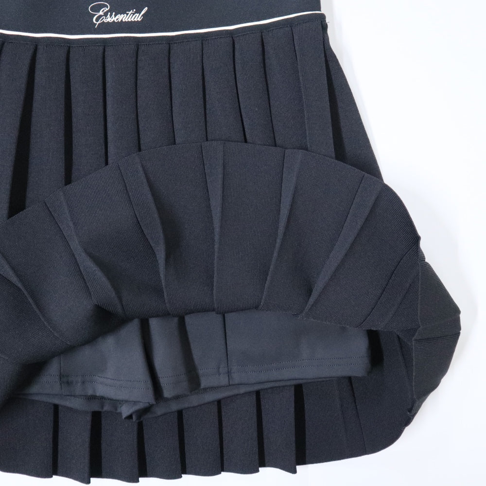 ESSENTIAL(エッセンシャル)レディース ニットプリーツミニスカート”Knit Pleated Mini Skirt”【2502-261-251】