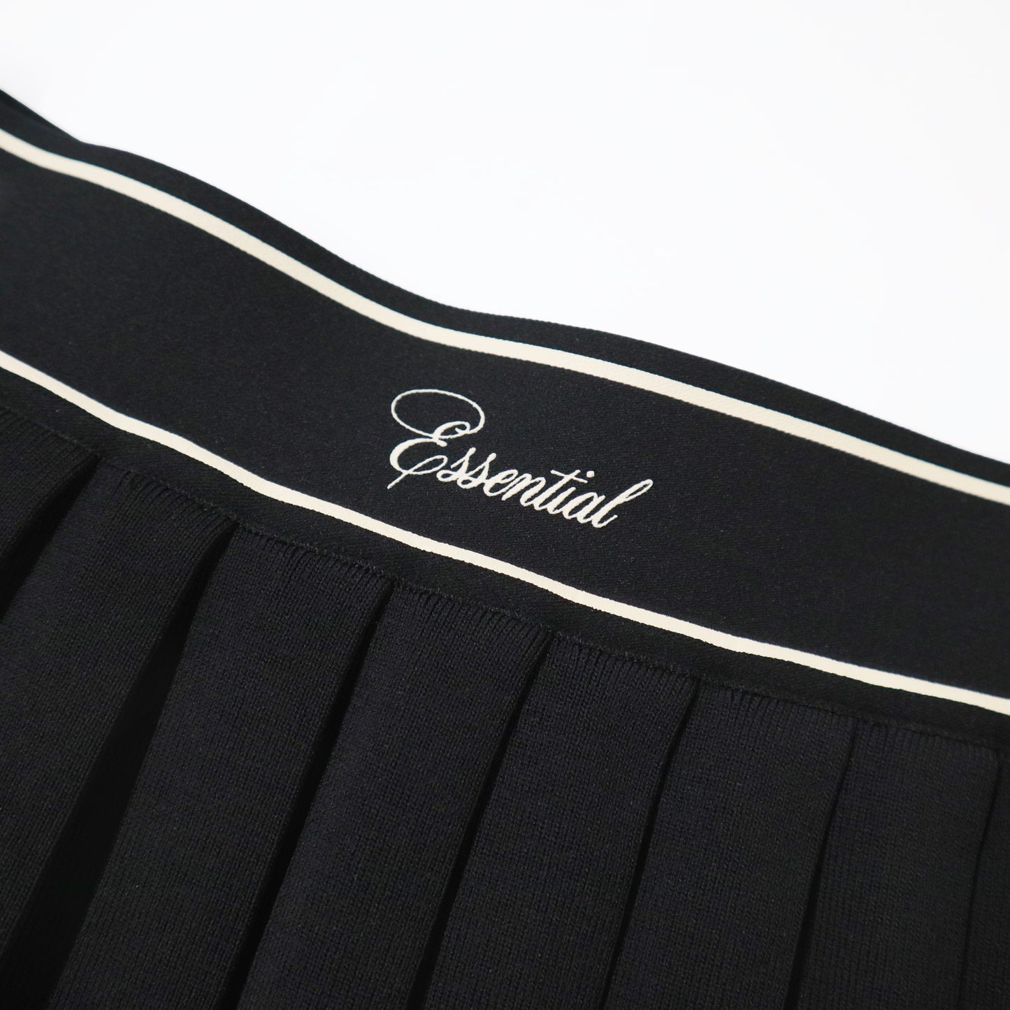 ESSENTIAL(エッセンシャル)レディース ニットプリーツミニスカート”Knit Pleated Mini Skirt”【2502-261-251】