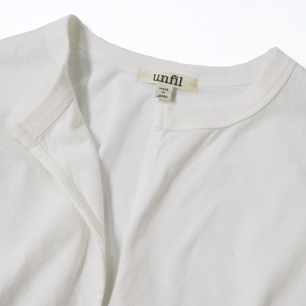 unfil(アンフィル)レディース ドライタッチコットンジャージーフロントタイティーカーディガン"dry touch cotton jersey front-tie T-cardigan"【WVSP-UW131】