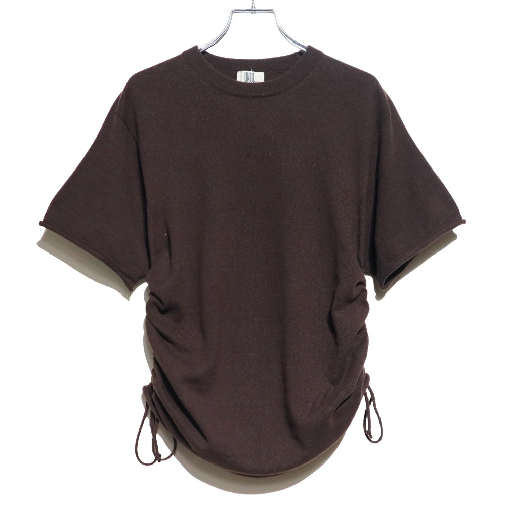 unfil(アンフィル)レディース ブラッシュドシルクコットンショートスリーブギャザードP/O"BRUSHED SILK COTTON SHORT-SLEEVE GATHERED P/O"【WVFL-UW101】