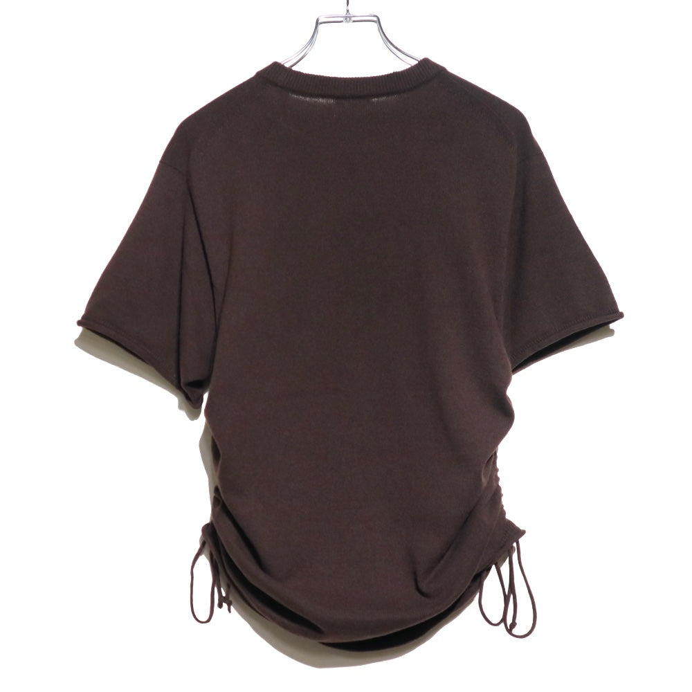 unfil(アンフィル)レディース ブラッシュドシルクコットンショートスリーブギャザードP/O"BRUSHED SILK COTTON SHORT-SLEEVE GATHERED P/O"【WVFL-UW101】