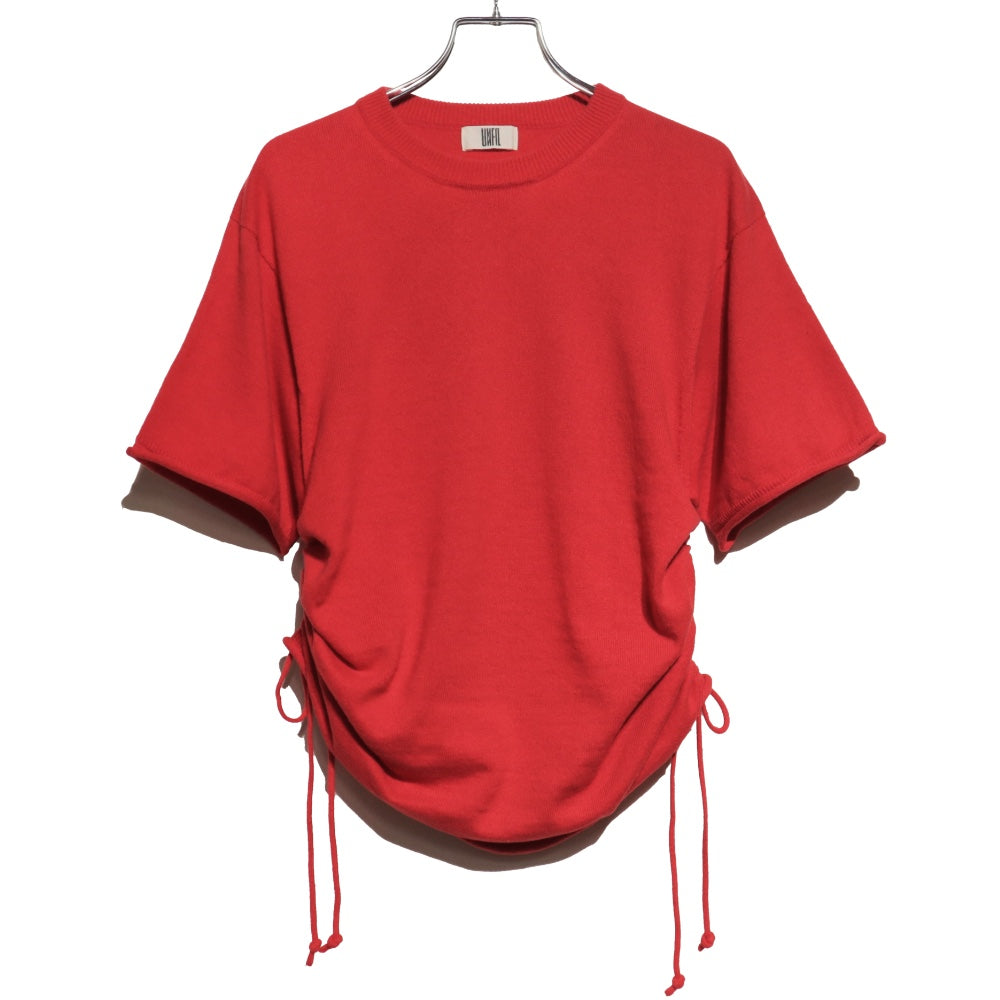 unfil(アンフィル)レディース ブラッシュドシルクコットンショートスリーブギャザードP/O"BRUSHED SILK COTTON SHORT-SLEEVE GATHERED P/O"【WVFL-UW101】