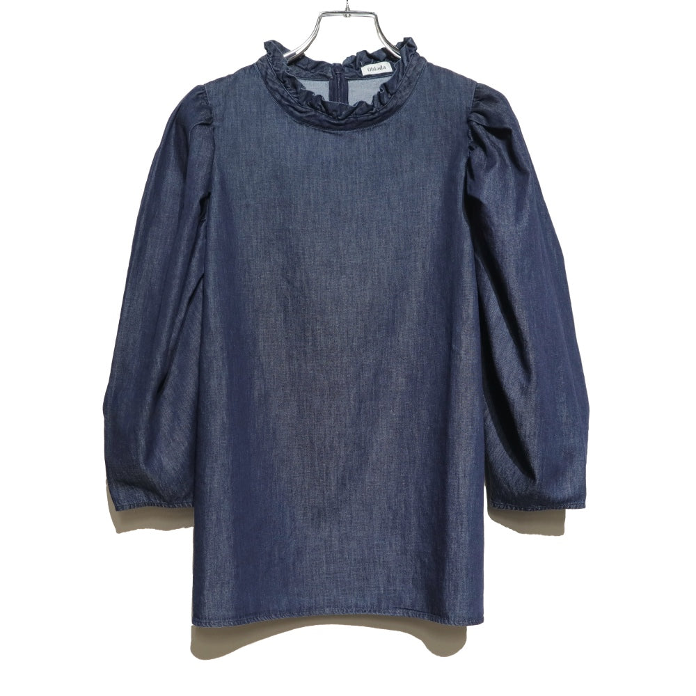oblada(オブラダ)レディース "DENIM SHIRRING BLOUSE" デニムシャーリングブラウス 【S2510BL01】