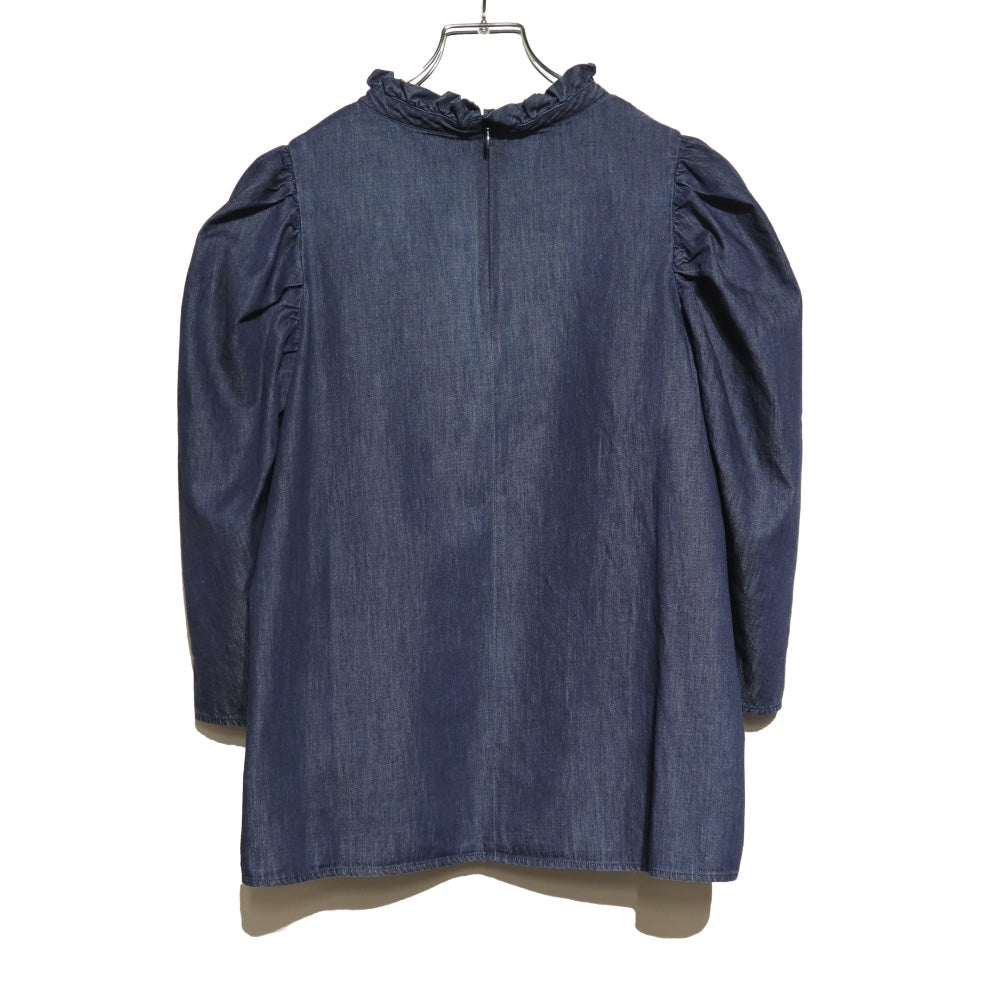 oblada(オブラダ)レディース "DENIM SHIRRING BLOUSE" デニムシャーリングブラウス 【S2510BL01】