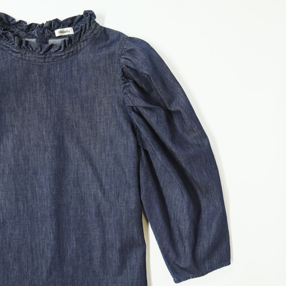 oblada(オブラダ)レディース "DENIM SHIRRING BLOUSE" デニムシャーリングブラウス 【S2510BL01】