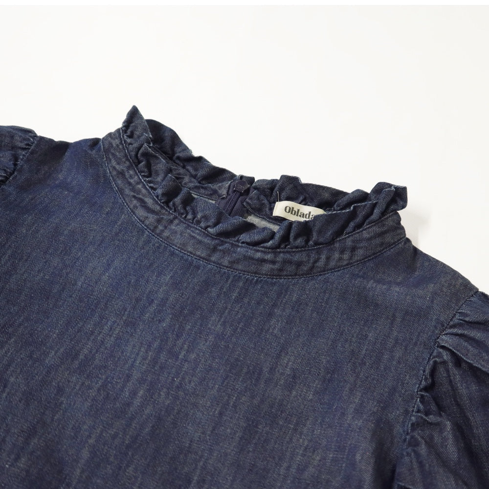 oblada(オブラダ)レディース "DENIM SHIRRING BLOUSE" デニムシャーリングブラウス 【S2510BL01】