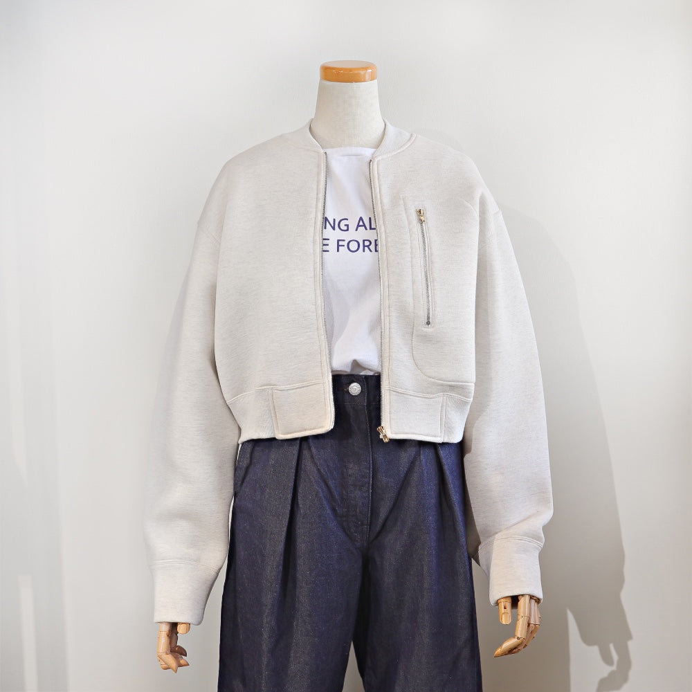 unfil(アンフィル)レディース ダブルフェイスジャージージップアップブルゾン "double faced jersey cropped zip jacket"【WFSP-UW109】