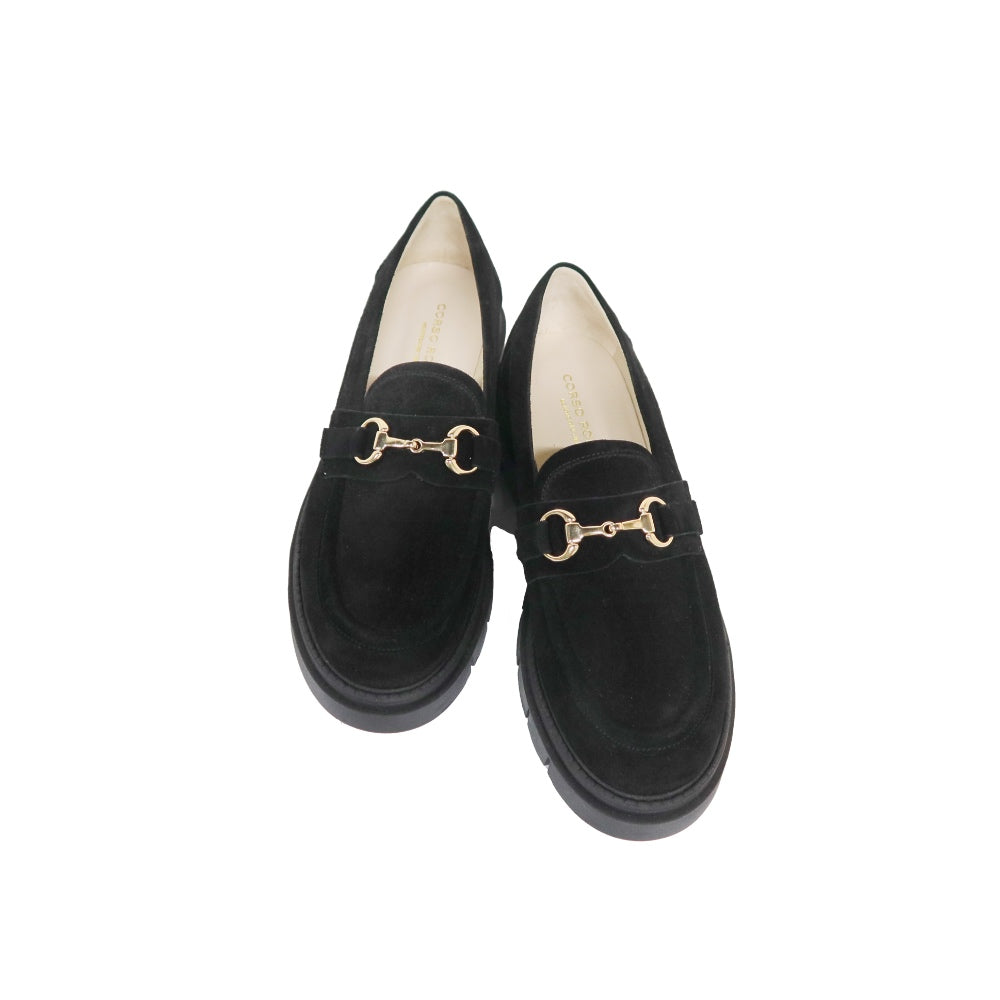 CORSO ROMA,9 コルソローマノーヴェ ビットローファー ブラック 38 CORSO ROMA 9 / コルソローマノーヴェビットローファー38