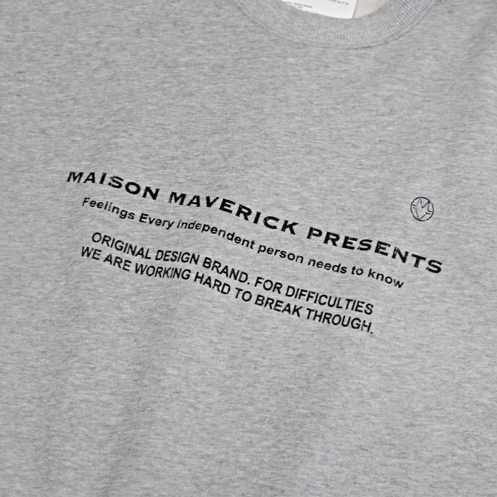MAISON MAVERICK PRESENTS(メゾンマーベリックプレゼンツ)レディース ロゴプリント コットンスウェットプルオーバー【MM5014】