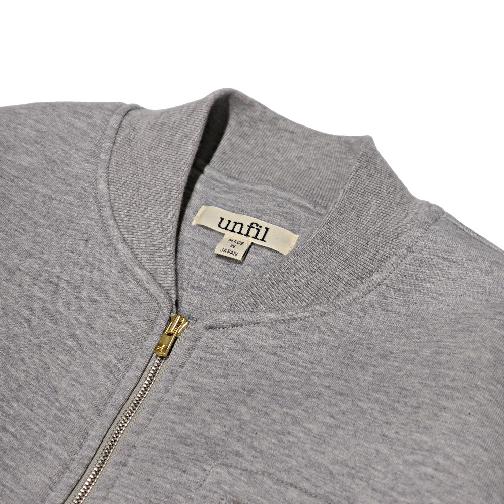 unfil(アンフィル)レディース ダブルフェイスジャージージップアップブルゾン "double faced jersey cropped zip jacket"【WFSP-UW109】