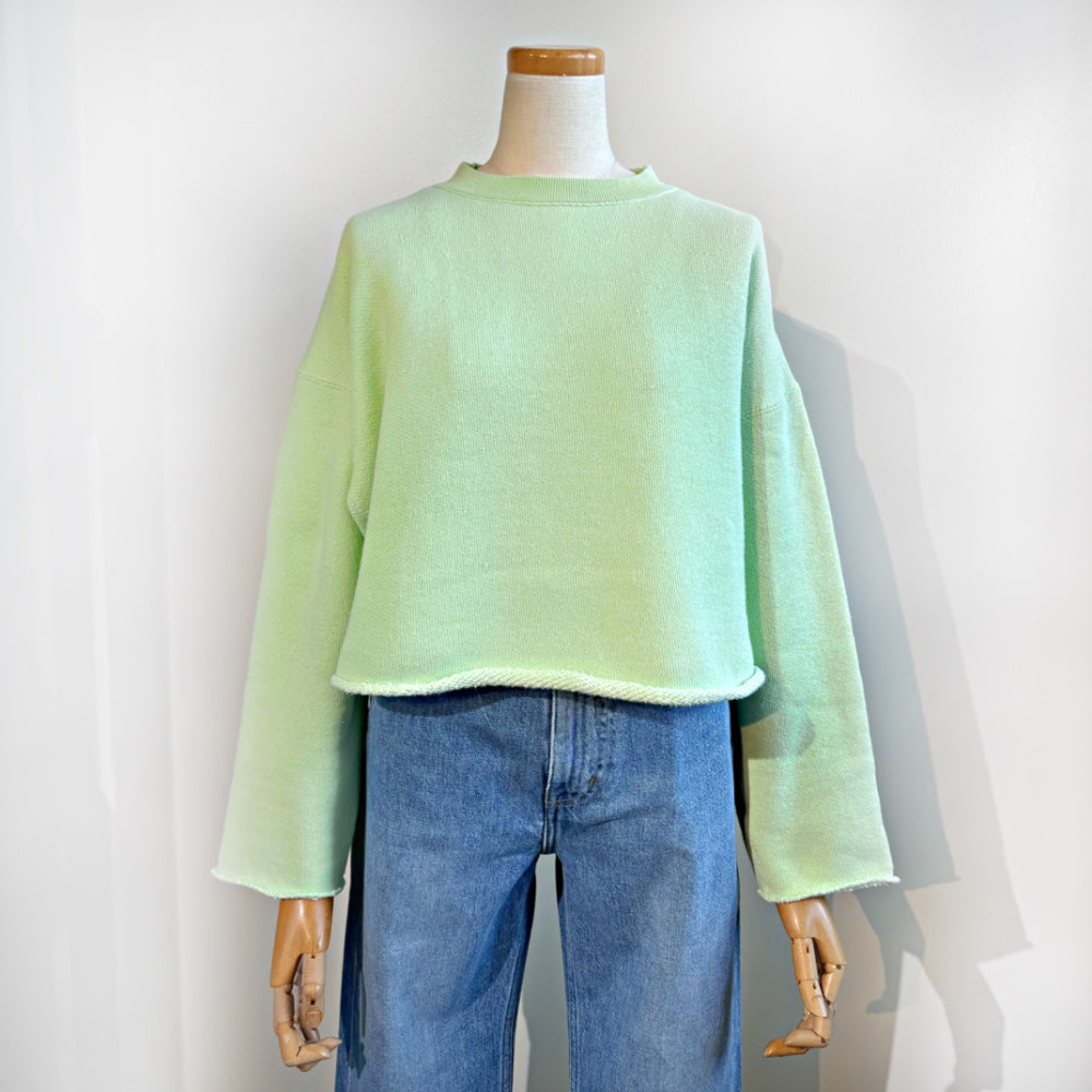 unfil(アンフィル)レディース ワイドボディスウェットシャツ "chunky terry bleach -out wide body sweatshirt"【WFSP-UW113】