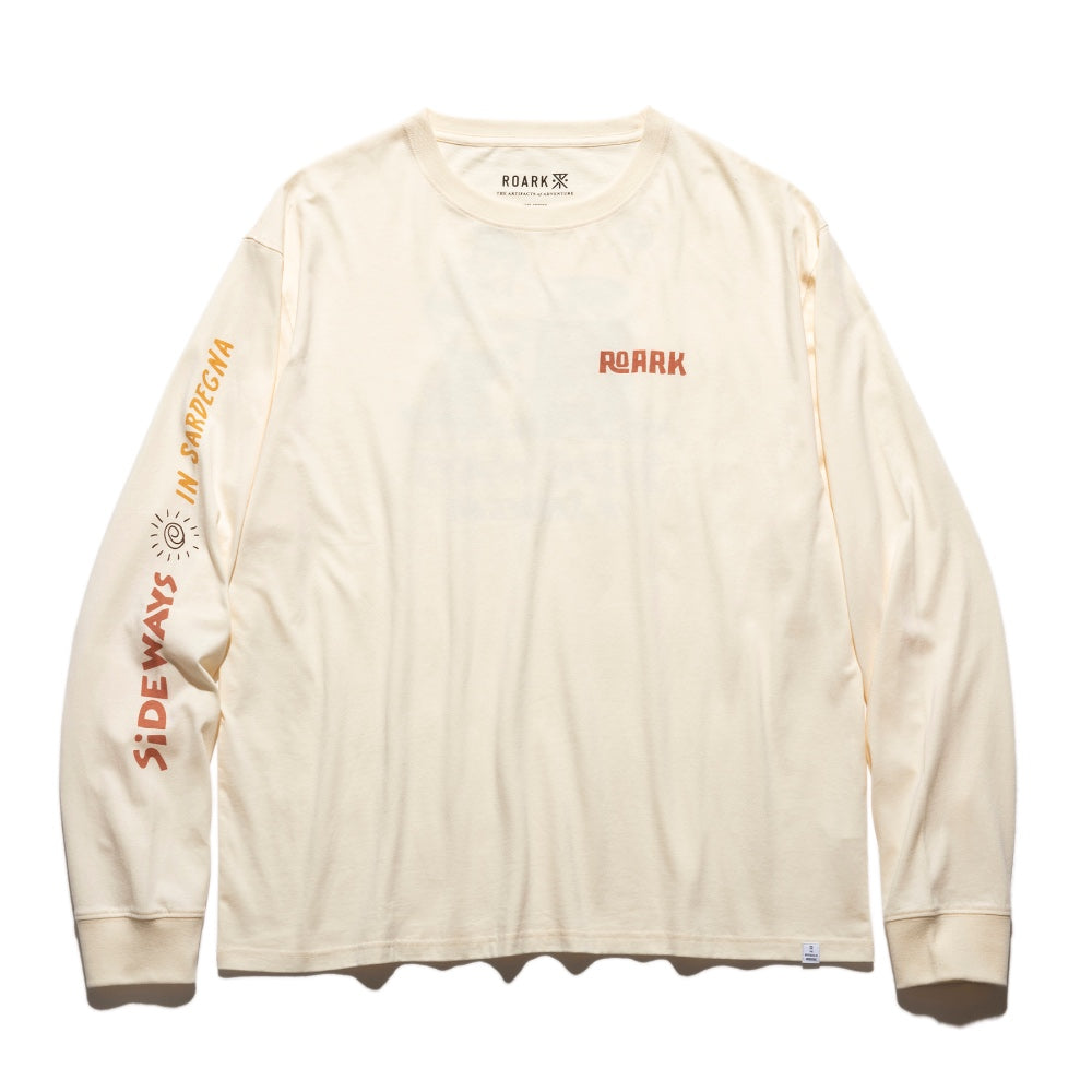 ROARK REVIVAL(ロアーク リバイバル)"SIDEWAYS IN SARDEGNA" L/S TEE【RLTJ1006-NAT】