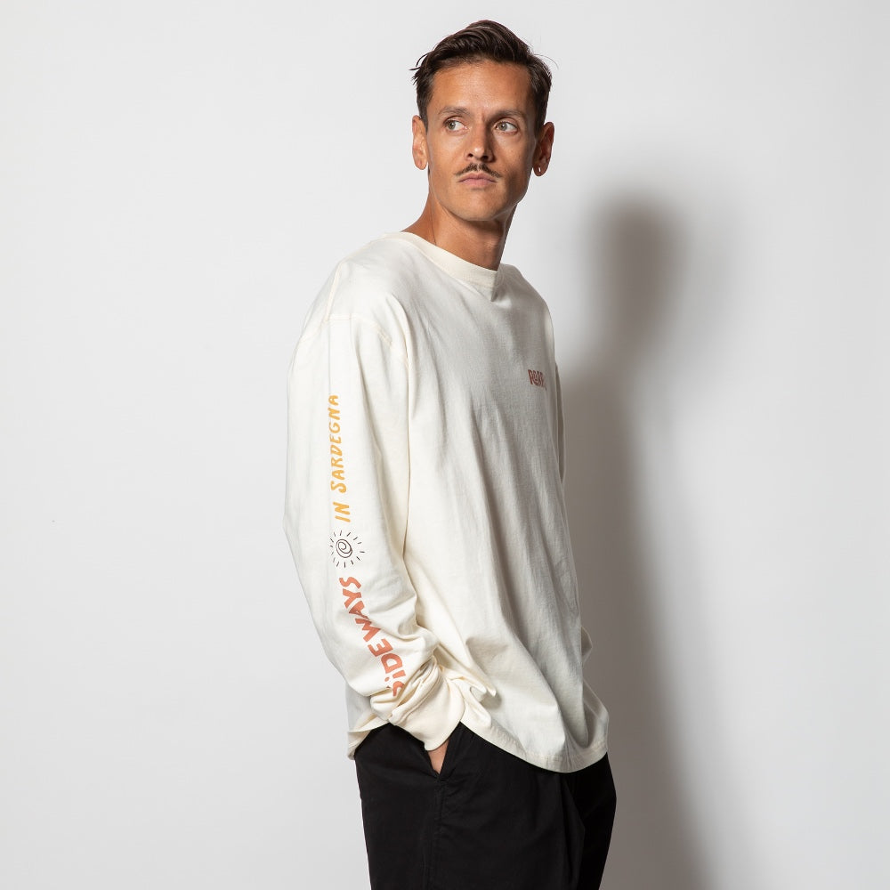 ROARK REVIVAL(ロアーク リバイバル)"SIDEWAYS IN SARDEGNA" L/S TEE【RLTJ1006-NAT】