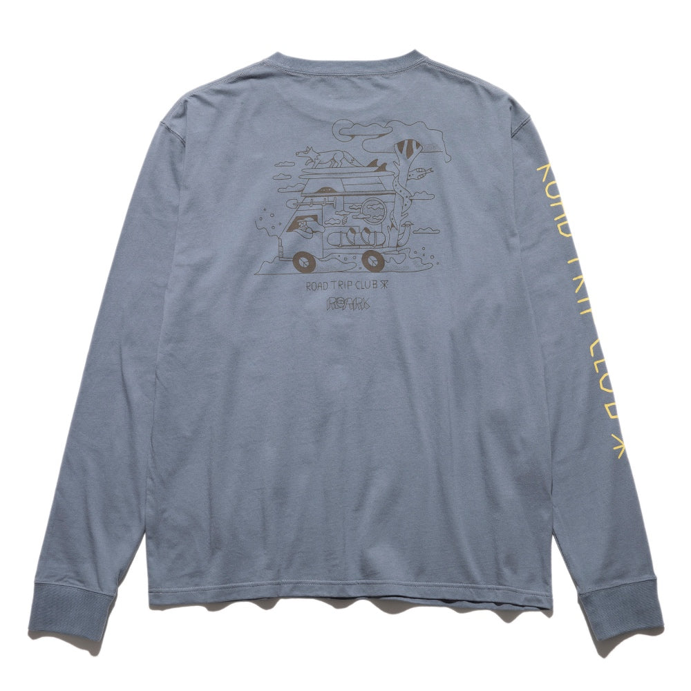 ROARK REVIVAL(ロアーク リバイバル)"LOAD TRIP CLUB" L/S TEE プリント ロングスリーブ Tシャツ【RLTJ957-FBL】
