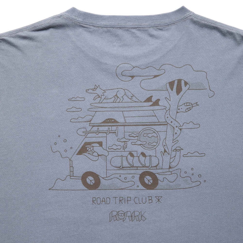 ROARK REVIVAL(ロアーク リバイバル)"LOAD TRIP CLUB" L/S TEE プリント ロングスリーブ Tシャツ【RLTJ957-FBL】
