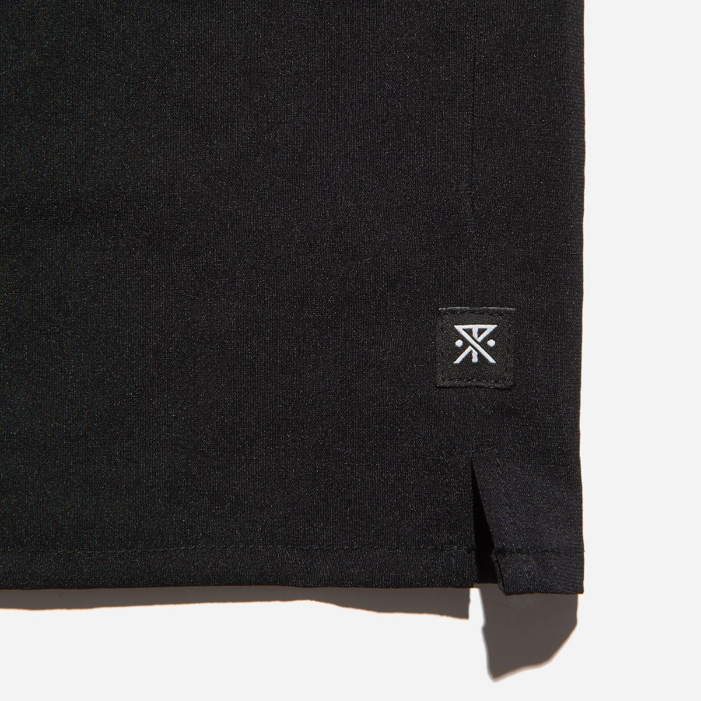 ROARK REVIVAL(ロアーク リバイバル)DELTA LS SHIRTS - w/Polartec ストレッチ ポリエステル オープンカラー シャツ【RWJ950-BLK】