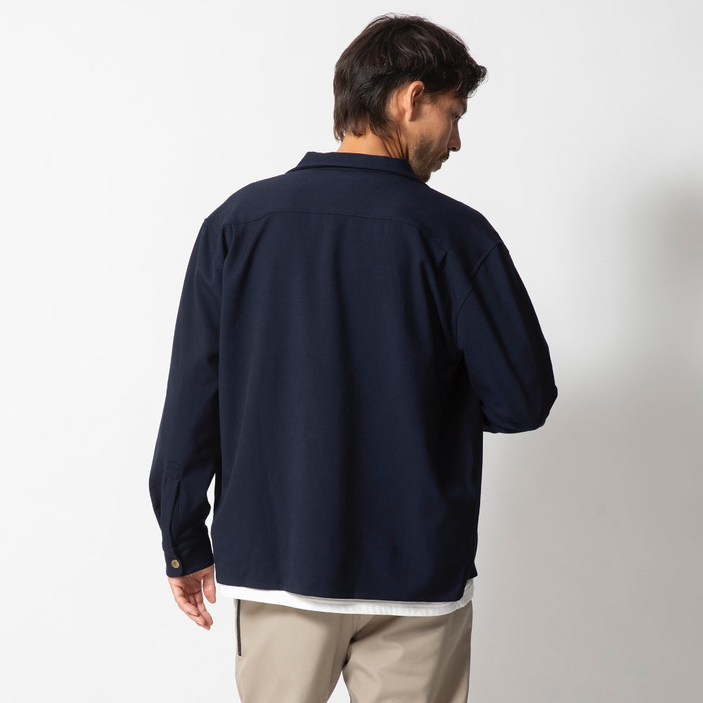 ROARK REVIVAL(ロアーク リバイバル)SHIPMAN CAMP SHIRTS CPO キャンプカラーシャツ【RWJ951-NVY】