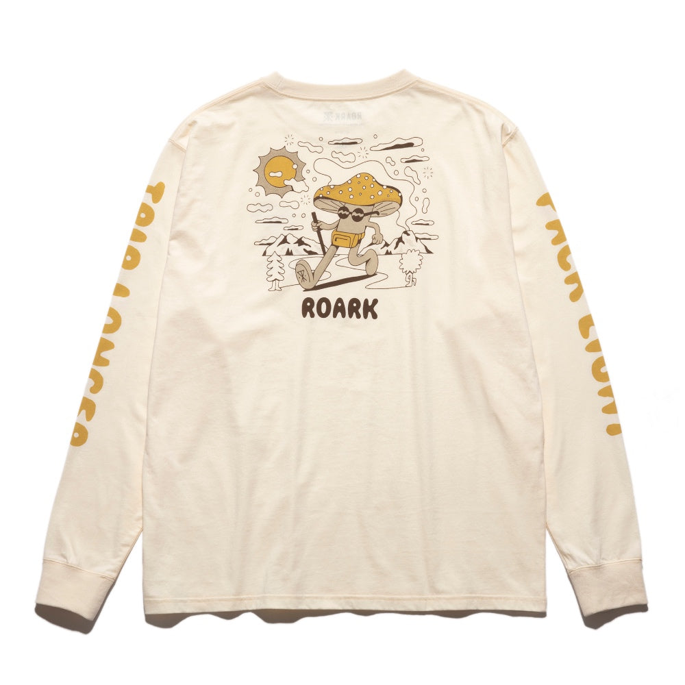 ROARK REVIVAL(ロアーク リバイバル)"TRIP LONGER" L/S TEE プリント ロングスリーブ Tシャツ【RLTJ972-NAT】