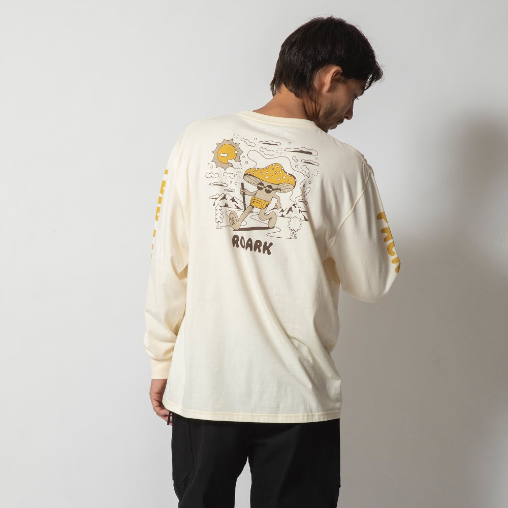 ROARK REVIVAL(ロアーク リバイバル)"TRIP LONGER" L/S TEE プリント ロングスリーブ Tシャツ【RLTJ972-NAT】