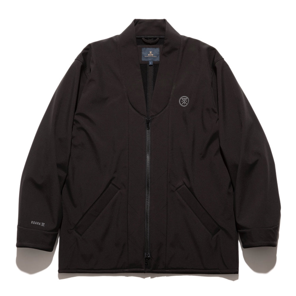 ROARK REVIVAL(ロアーク リバイバル)DOTERA JACKET フリースボンディング ドテラジャケット【RJJ973-BLK】