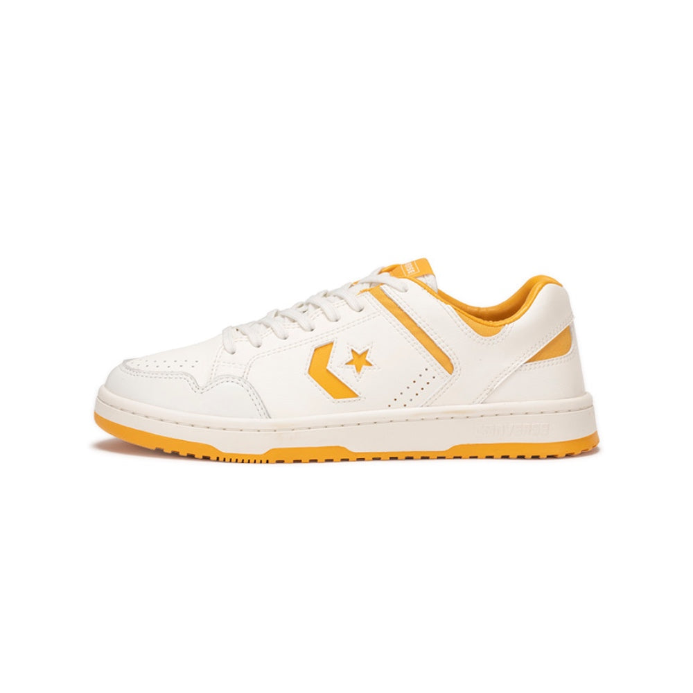 CONVERSE SKATEBOARDING(コンバース スケートボーディング) レザー スニーカー”WEAPON SK OX” ”ホワイト/イエロー”【34201541230】
