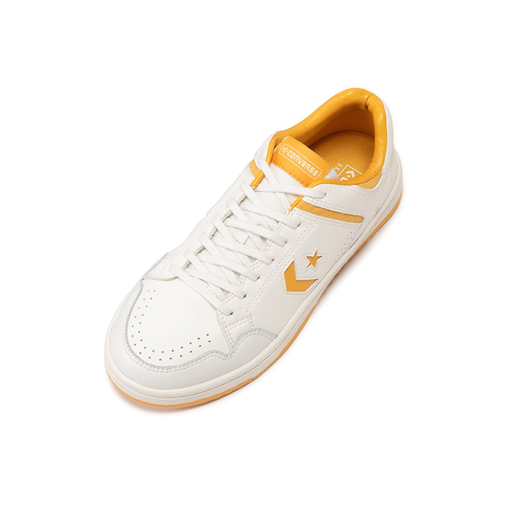CONVERSE SKATEBOARDING(コンバース スケートボーディング) レザー スニーカー”WEAPON SK OX” ”ホワイト/イエロー”【34201541230】