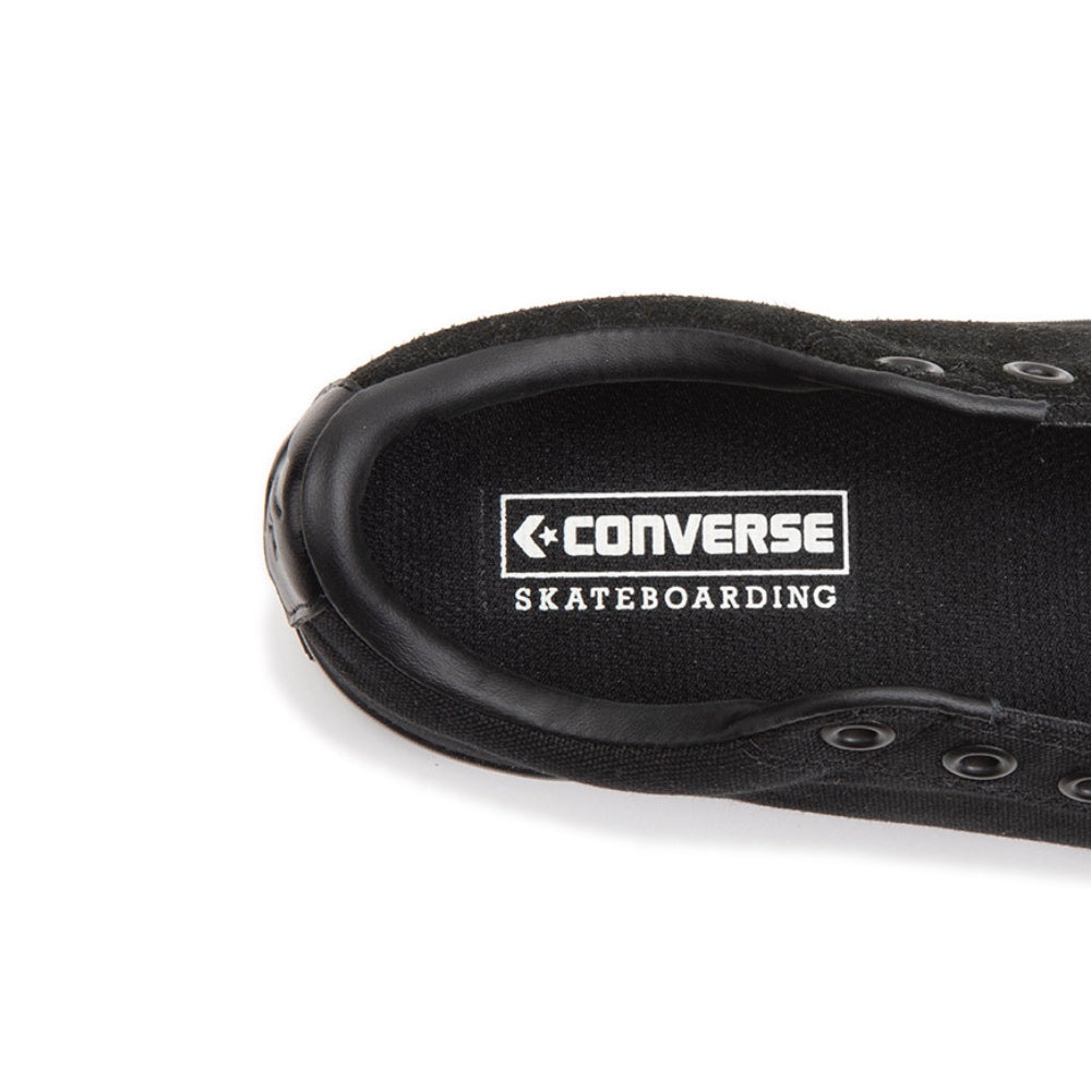 CONVERSE SKATEBOARDING(コンバース スケートボーディング) スエード レザー スニーカー ”BREAKSTAR II SK OX” ”ブラックモノクローム”【34201420】