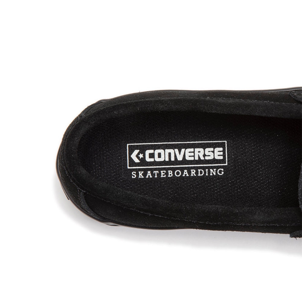 CONVERSE SKATEBOARDING(コンバース スケートボーディング) スエード ローファー スニーカーソール ”CS LOAFER SK SU" ”ブラック”【34201570】