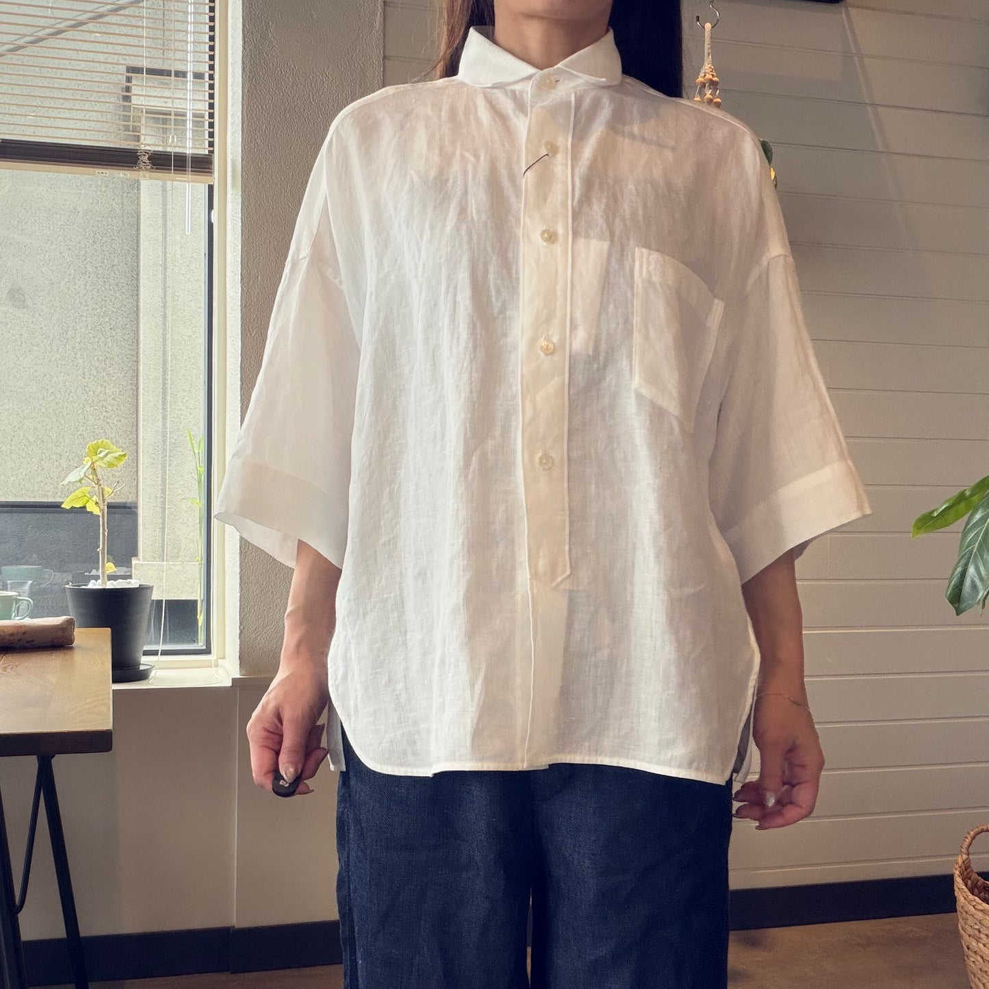 TICCA(ティッカ) レディース リネン半袖シャツ【TBFS-404】