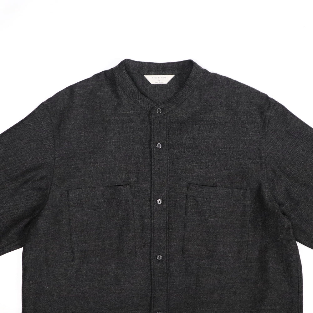 STILL BY HAND(スティル バイ ハンド)コットン ウール バンドカラーシャツ【SH02234】
