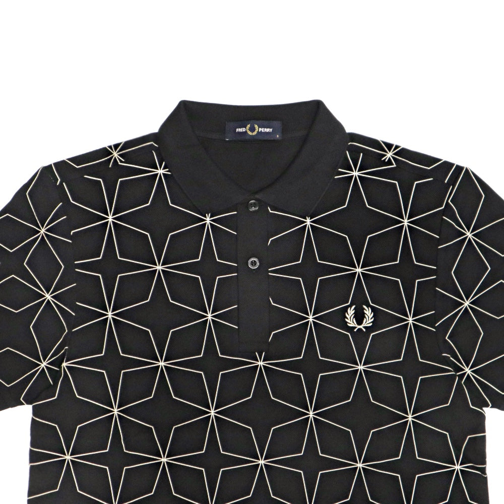 FRED PERRY(フレッドペリー) Geometric Fp Polo Shirt ジオメトリックプリント ポロシャツ【M7733】