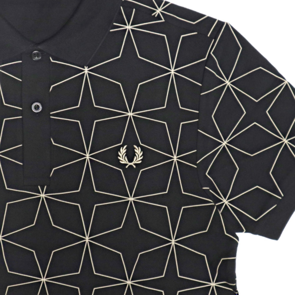 FRED PERRY(フレッドペリー) Geometric Fp Polo Shirt ジオメトリックプリント ポロシャツ【M7733】