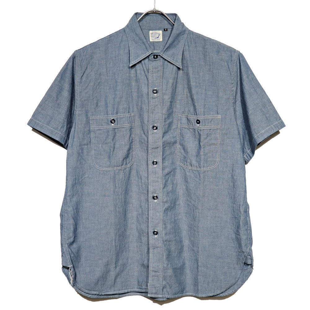 orSlow(オアスロウ) SHORT SLEEVE CHAMBRAY WORK SHIRT ショートスリーブ シャンブレー ワーク シャツ 【01-V8170-84】