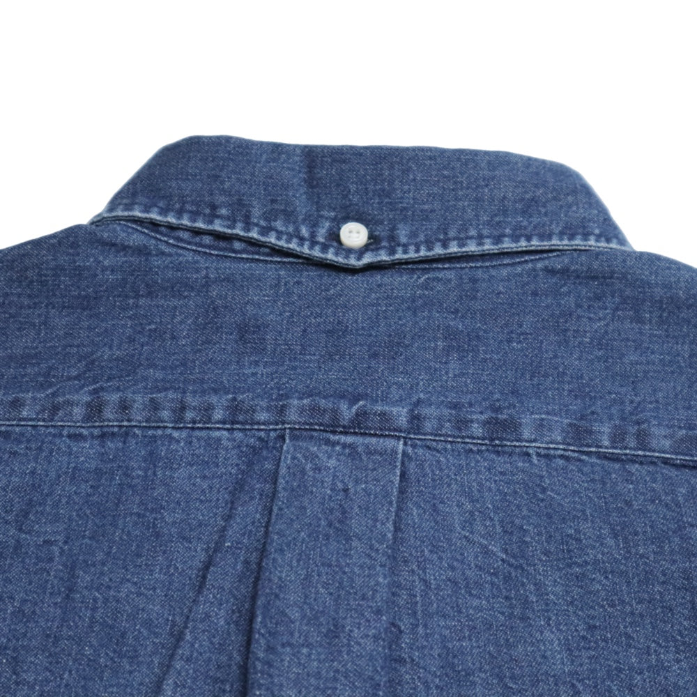 Audience(オーディエンス)メンズ 備後」 7オンス ムラデニム 釦ダウン ボクシーAライン ハーフスリーブシャツ 【AUD6505】