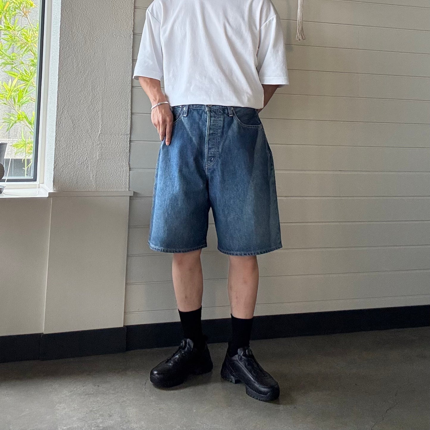 KURO DENIM (クロ デニム) STRUCTURE SHORTS "WASH 001"【964245】