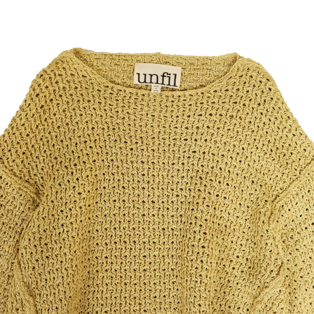 unfil(アンフィル)レディース ダブルハニカムメッシュスウェット "double honeycomb mesh sweater"【WVSP-UW110】