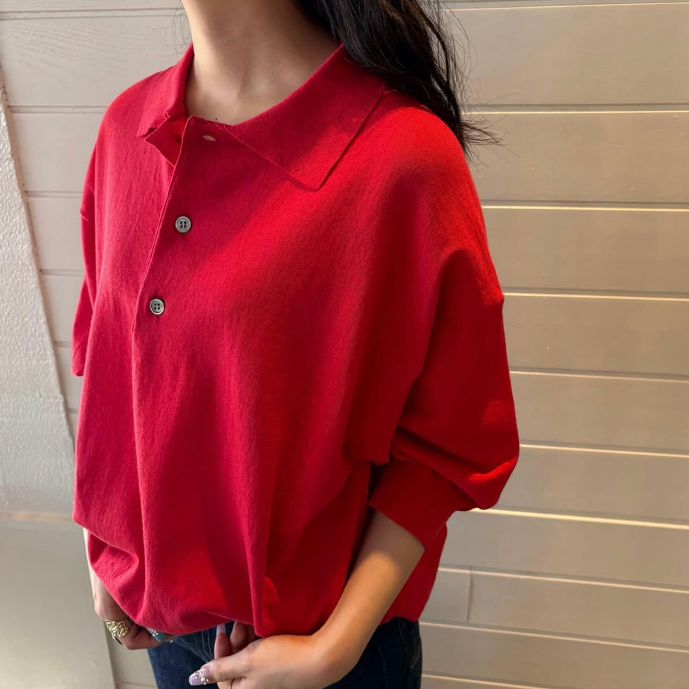 oblada(オブラダ)レディース"SUMMER HENRY POLO KNIT"サマーヘンリーポロニット 【M2610KN02】