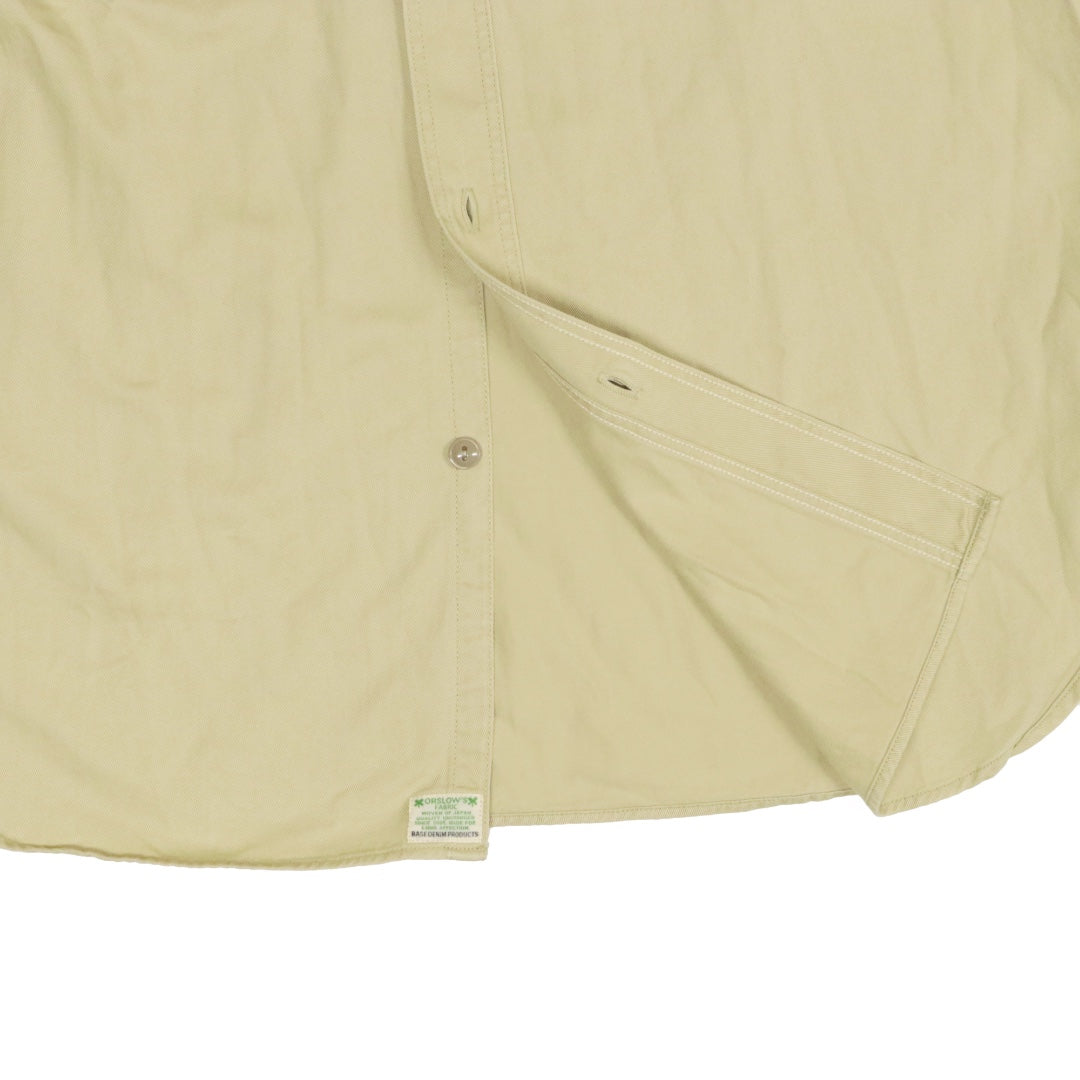 orSlow(オアスロウ) COTTON TWILL VINTAYGE FIT WORK SHIRT ヴィンテージフィット ワークシャツ ベージュコットンツイル【03-V8070-67】