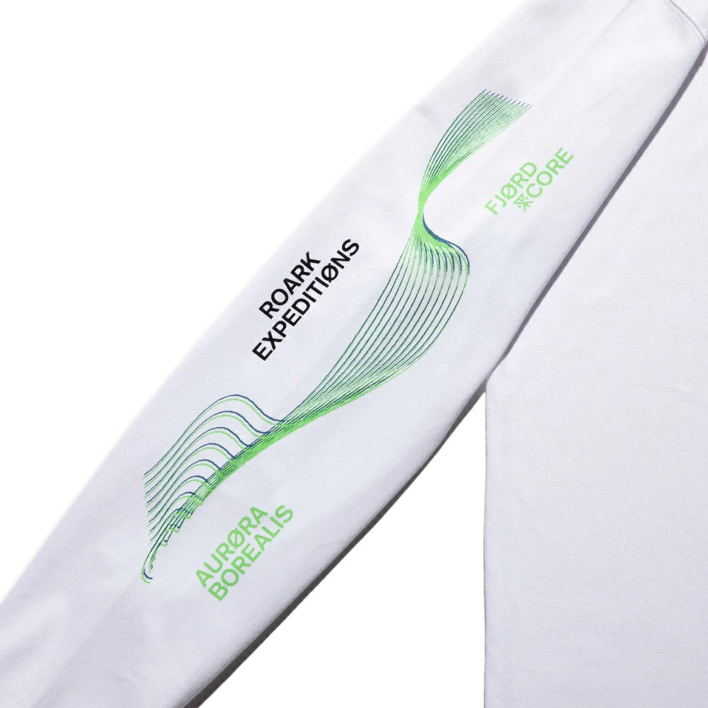 ROARK REVIVAL(ロアーク リバイバル)"AURORA" L/S TEE プリント ロングスリーブ Tシャツ【RLTJ1050-WHT】