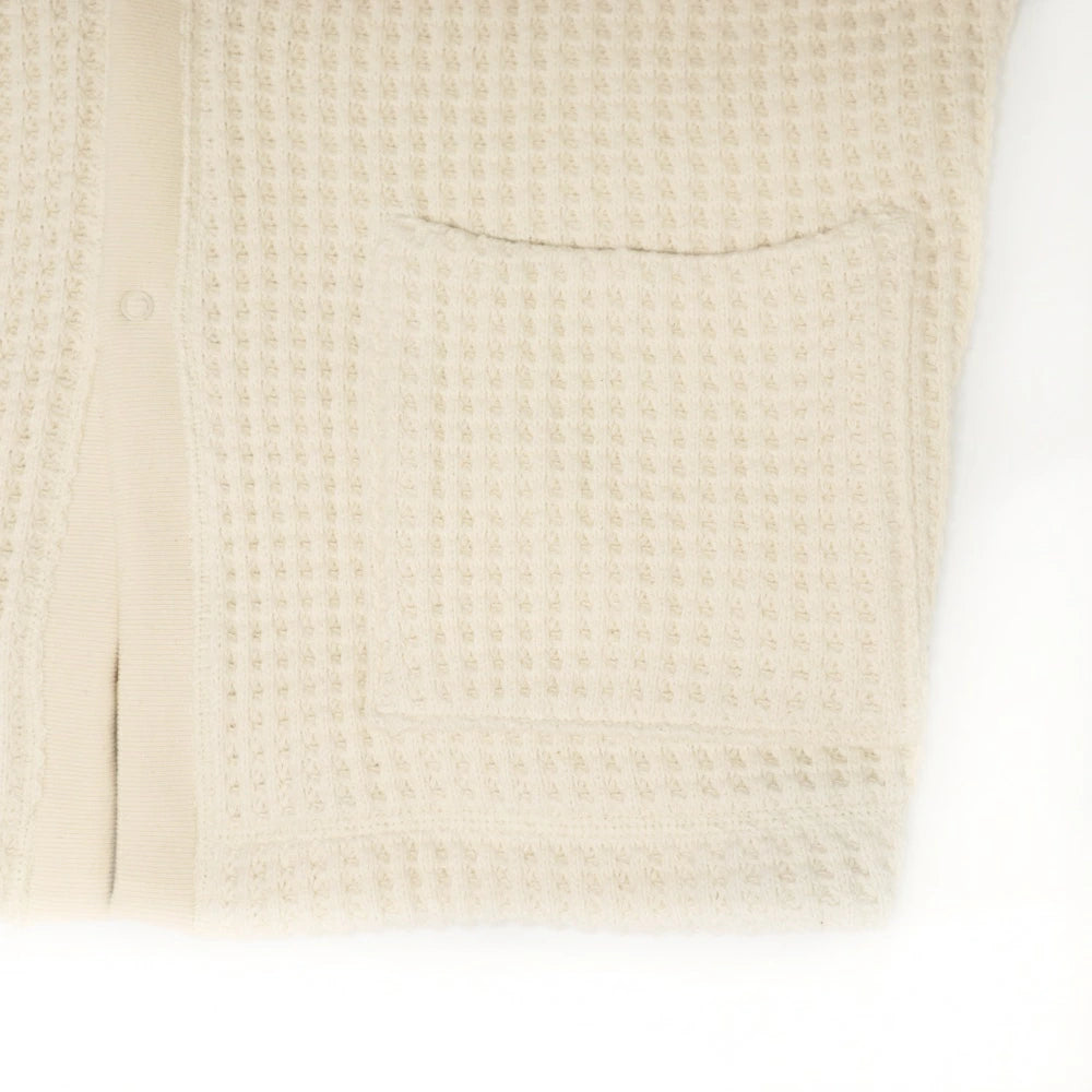 Jackman(ジャックマン)Waffle Cardigan ビッグワッフル コットンカーディガン【JM8479】