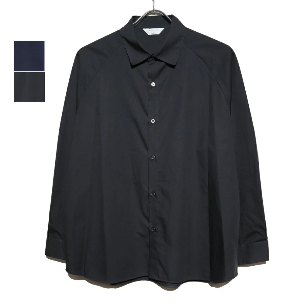 STILL BY HAND(スティル バイ ハンド)Raglan Sleeve Cotton Shirts 先染めコットン ラグランスリーブシャツ【SH03244】