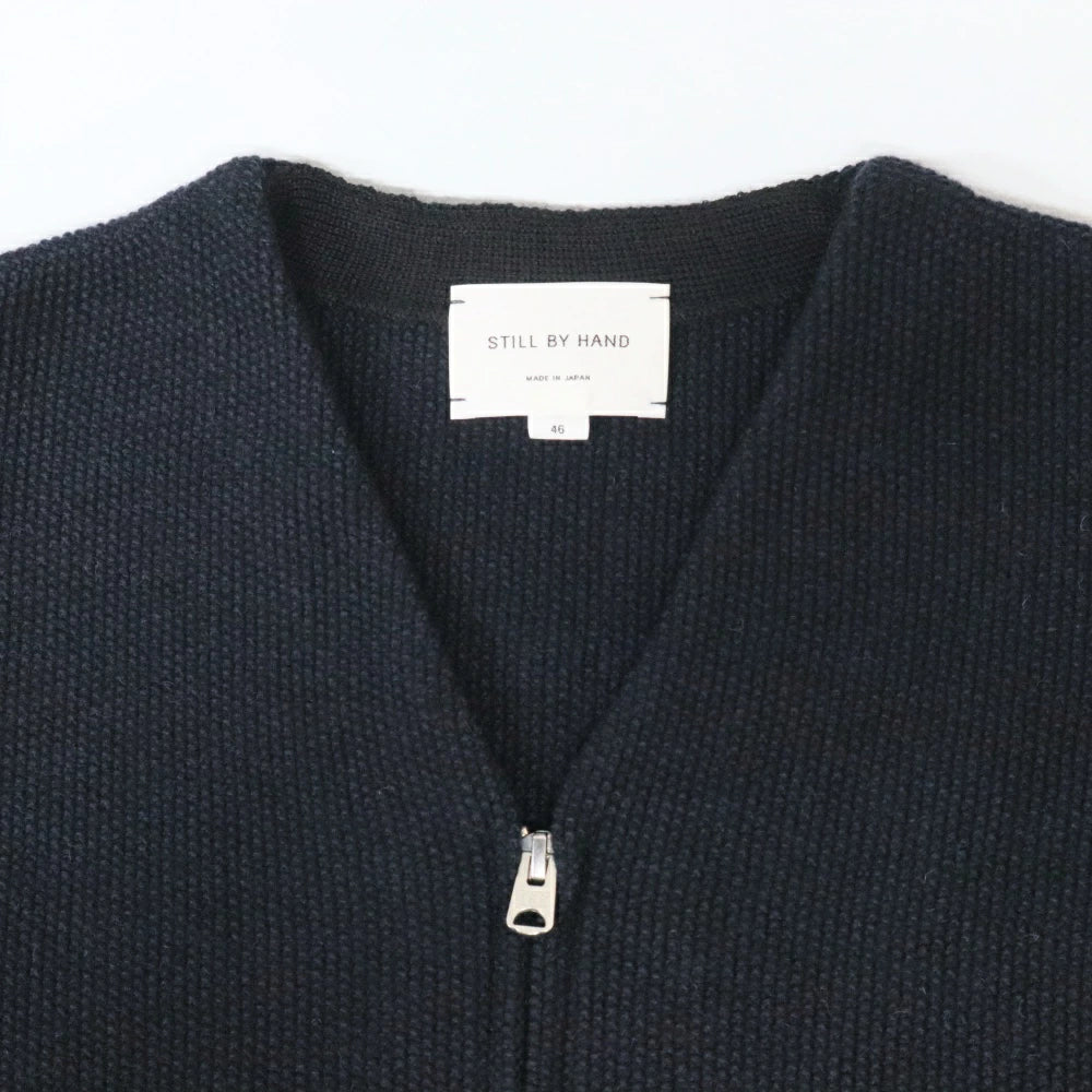 STILL BY HAND(スティル バイ ハンド)Wool/Cashmere Zip Up Cardigan ウール/カシミヤ ジップアップ カーディガン【KN03243】