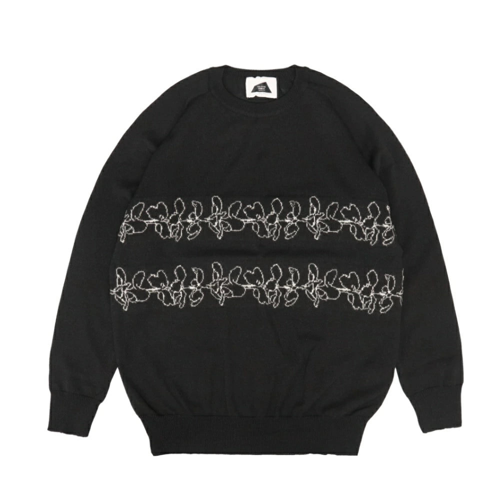 SALVAGE PUBLIC Kolepa(サルベージ パブリック コレパ)Jacquard Crewneck Knit "Double Lei" ジャガード クルーネック セーター【SVKA4011】