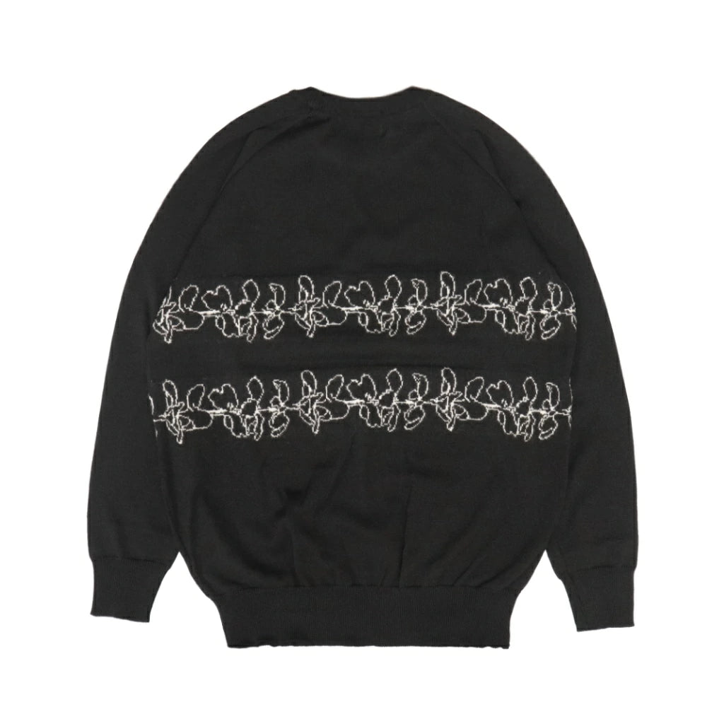 SALVAGE PUBLIC Kolepa(サルベージ パブリック コレパ)Jacquard Crewneck Knit "Double Lei" ジャガード クルーネック セーター【SVKA4011】