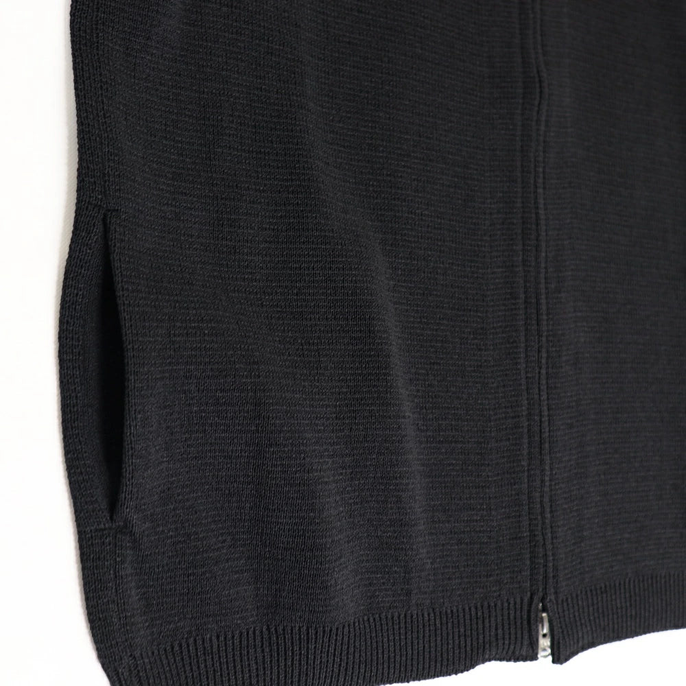 STILL BY HAND(スティル バイ ハンド)Polyester/Paper Zip Up Cardigan ポリエステル/ペーパー ジップアップ カーディガン【KN01251】