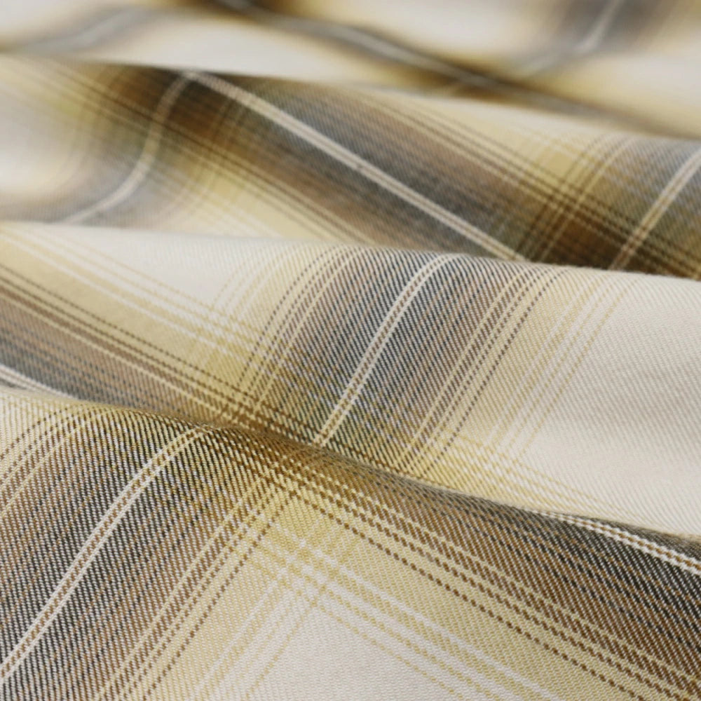 orSlow(オアスロウ)Ombre Check Shirts オンブレチェック オープンカラーシャツ ブラック/ブラウン【01-8080-161/154】